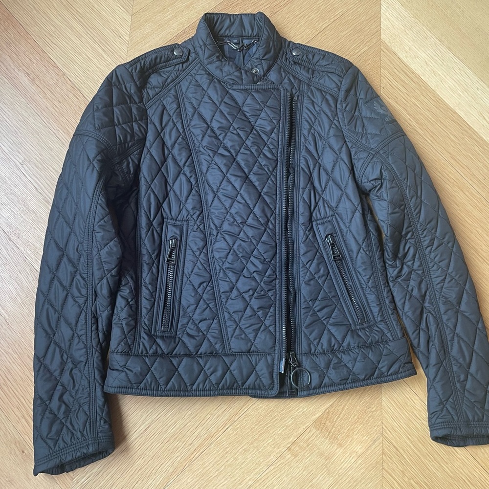 Belstaff diamond quilted light puffer jacket, navy blue
